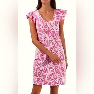 Lilly Pulitzer Dragonfly Dress in Pink & White